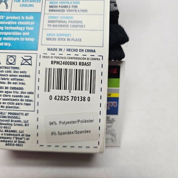 New Cool Force Advance Cooling Technology Socks 3 Mens No Shows Shoe Size 6 -12 - Picture 6 of 16